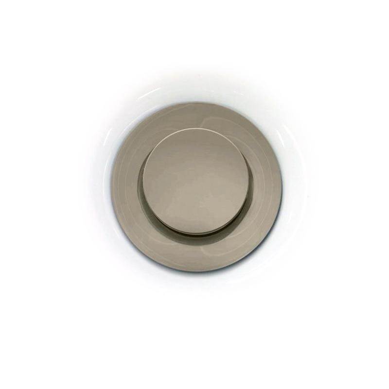 Bathworks ShowroomsKaliaPush Drain Without Overflow Assembly with 35.5mm Cap Brushed Nickel