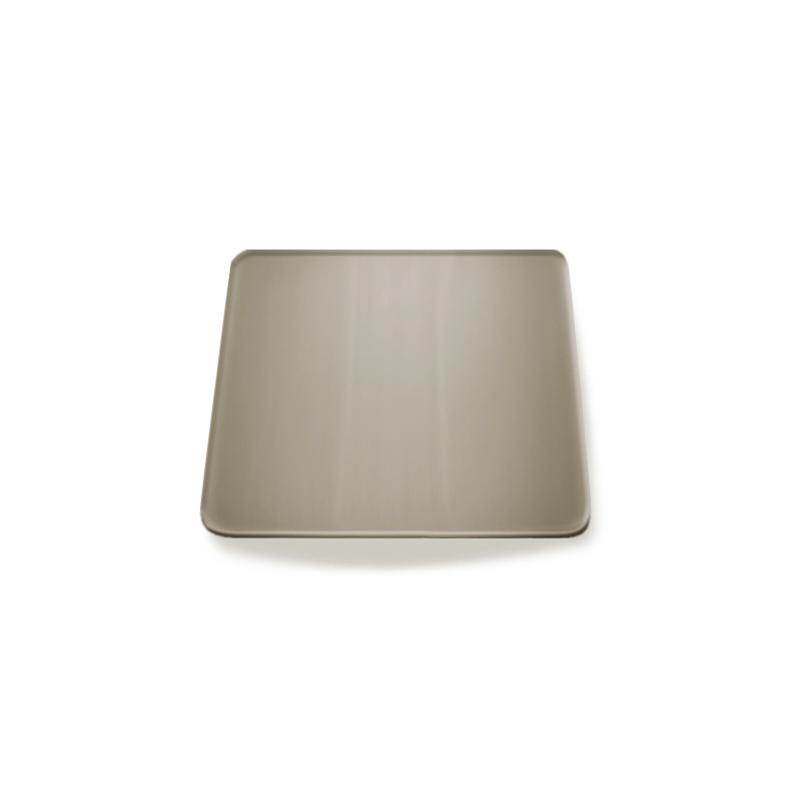 Bathworks ShowroomsKaliaPush Drain With Overflow Assembly with 68mm Square Cap Brushed Nickel