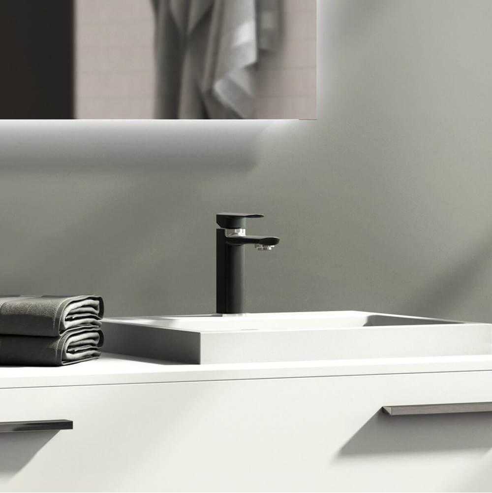 Bathworks ShowroomsKaliaGRAFIK™ Single Hole Lavatory Faucet Without Drain Chrome/Black