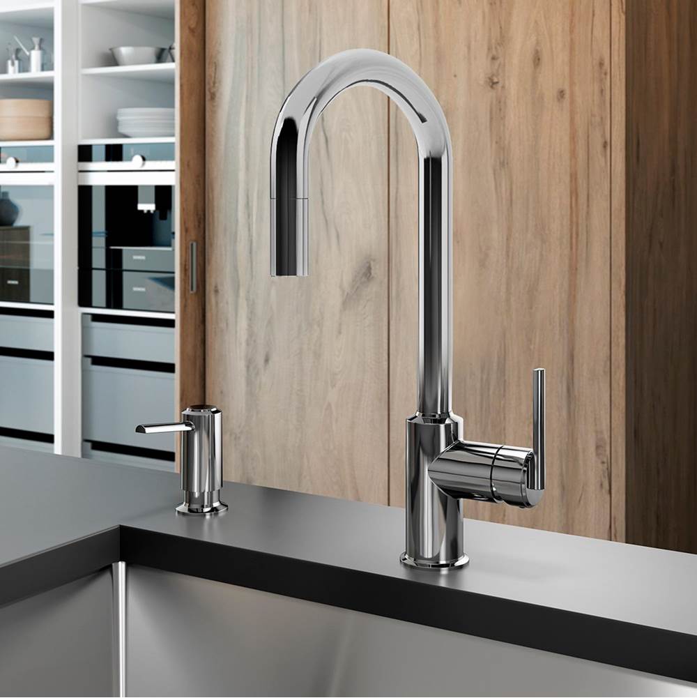 Bathworks ShowroomsKaliaCITE diver™ Single Handle Kitchen Faucet Pull-Down Dual Spray Chrome