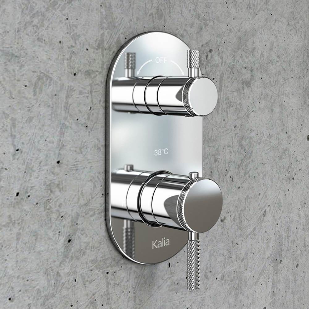 Bathworks ShowroomsKaliaPRECISO™ 3-Way AQUATONIK™ Type T/P 1/2'' Valve with Diverter and Round Decorative Trim Chrome