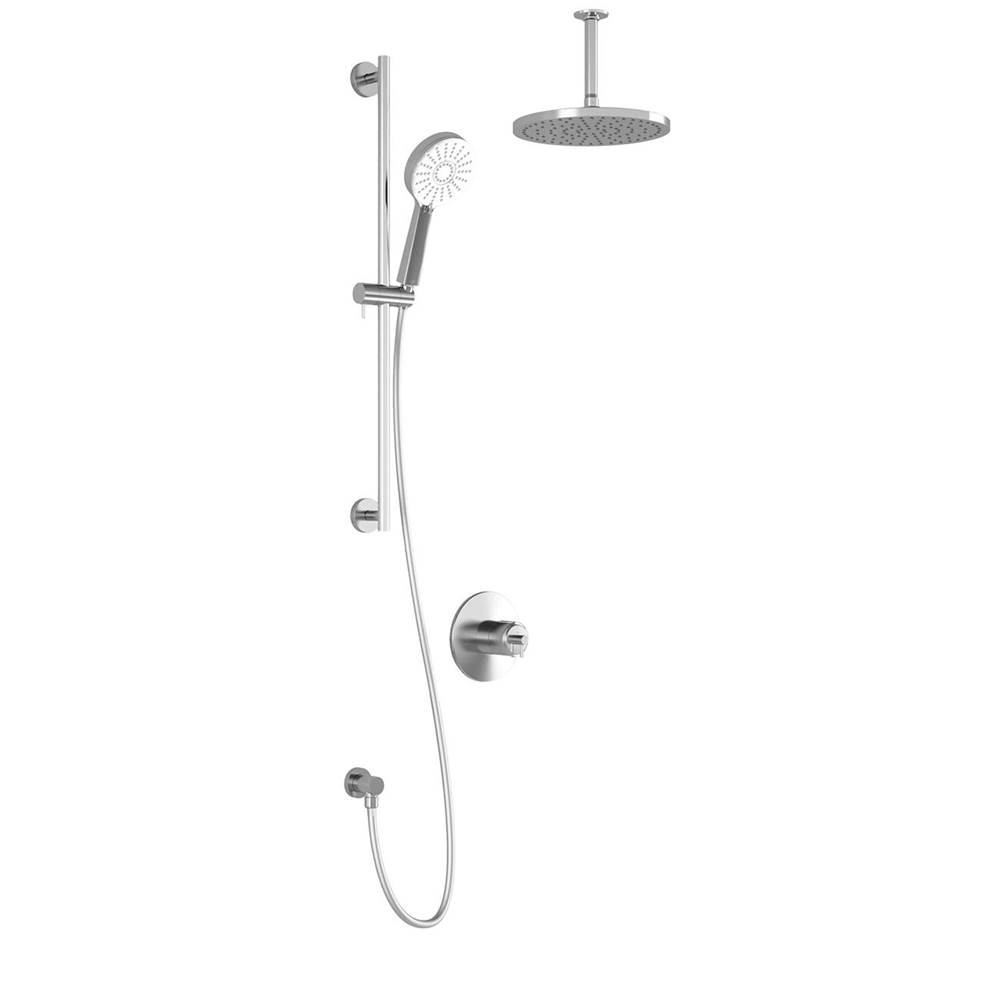 Bathworks ShowroomsKaliaCITE™ TCD1 PLUS AQUATONIK™ T/P Coaxial Shower System with Vertical Ceiling Arm Chrome