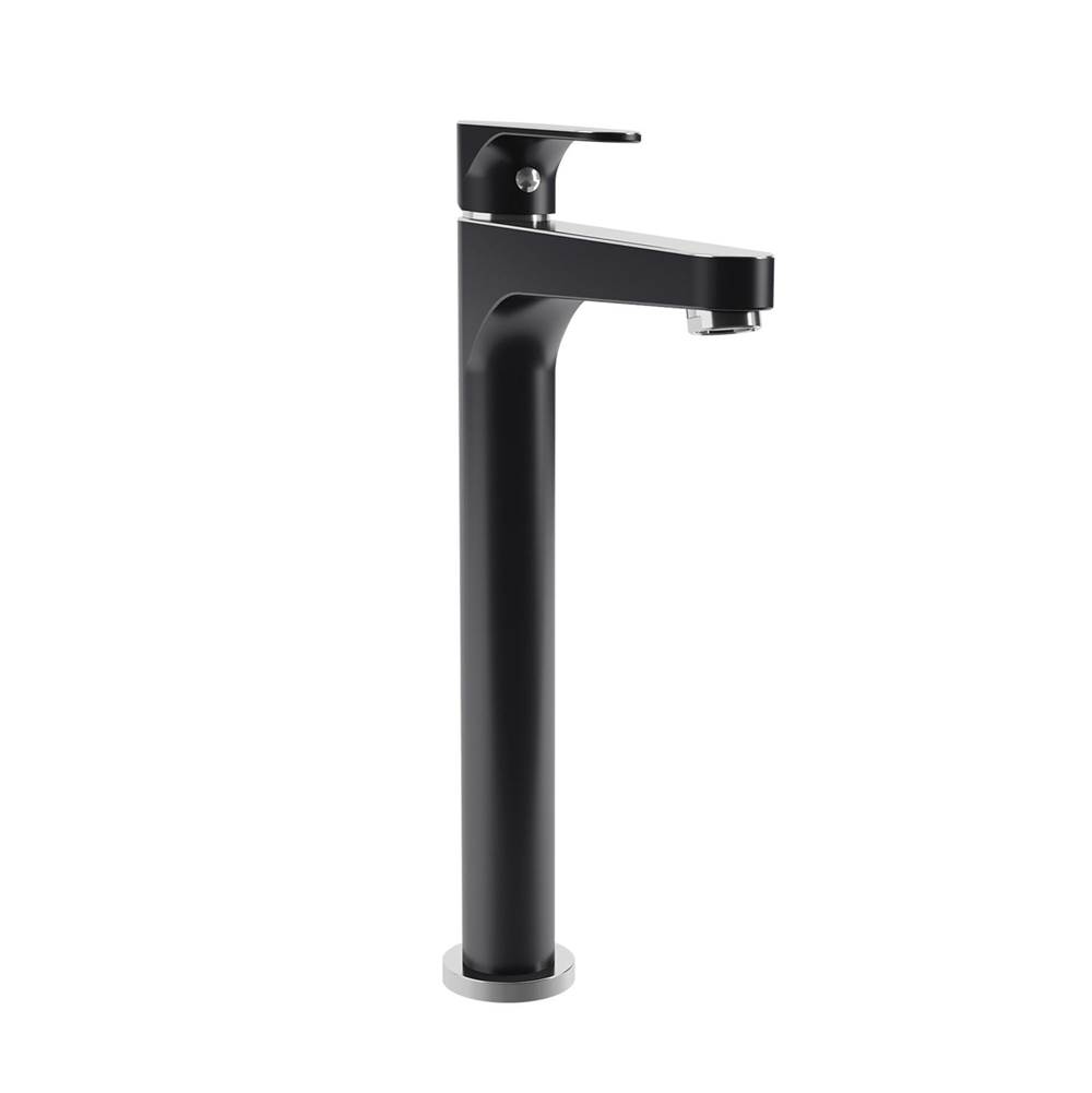 Bathworks ShowroomsKaliaKONTOUR™ Tall Single Hole Lavatory Faucet Chrome/Black