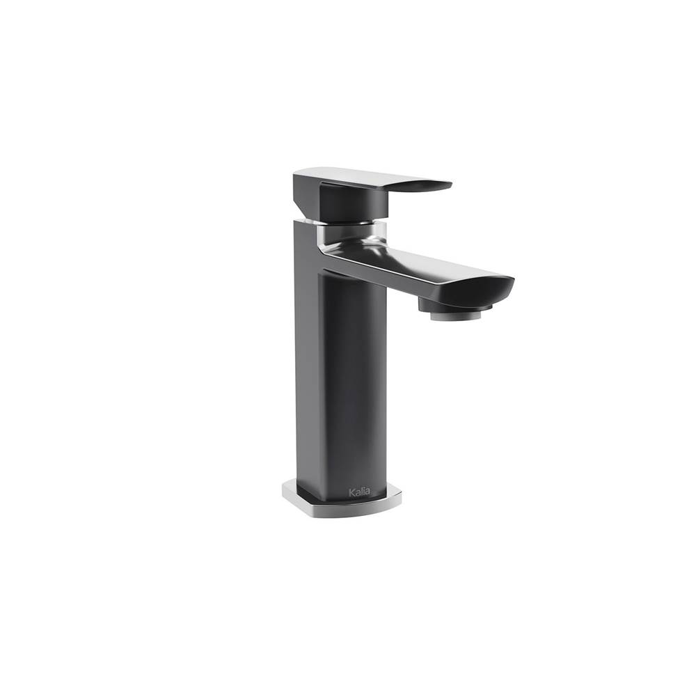 Bathworks ShowroomsKaliaGRAFIK™ Single Hole Lavatory Faucet with Push Drain and Overflow Chrome/Black