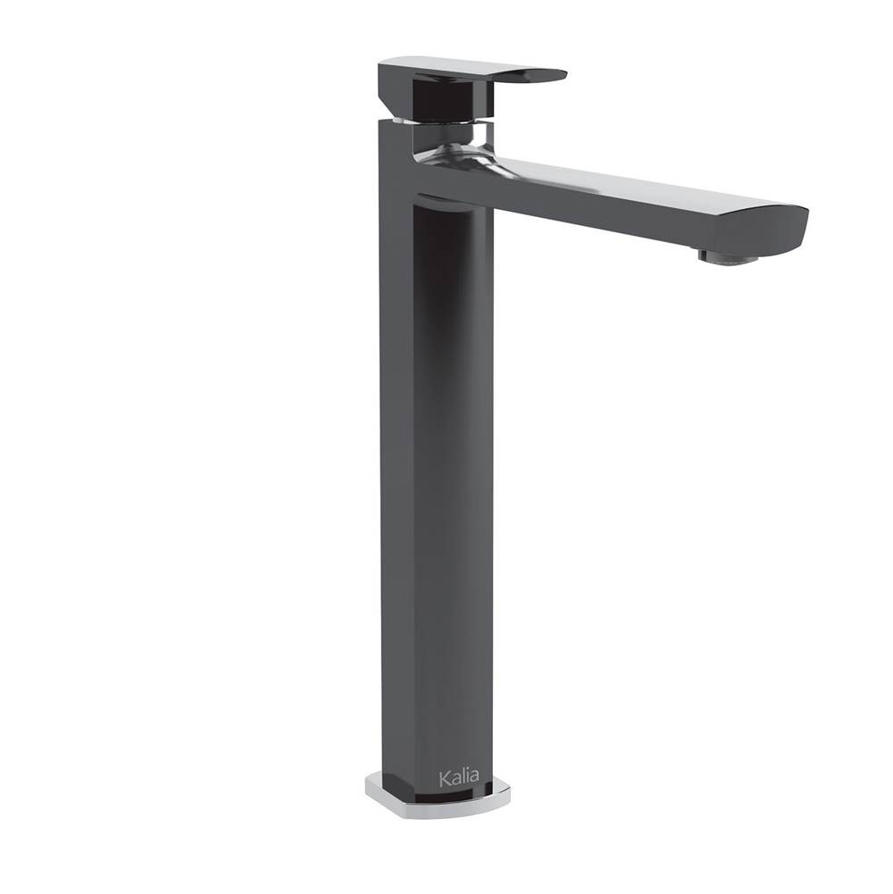 Bathworks ShowroomsKaliaGRAFIK™ Tall Single Hole Lavatory Faucet Black/Chrome