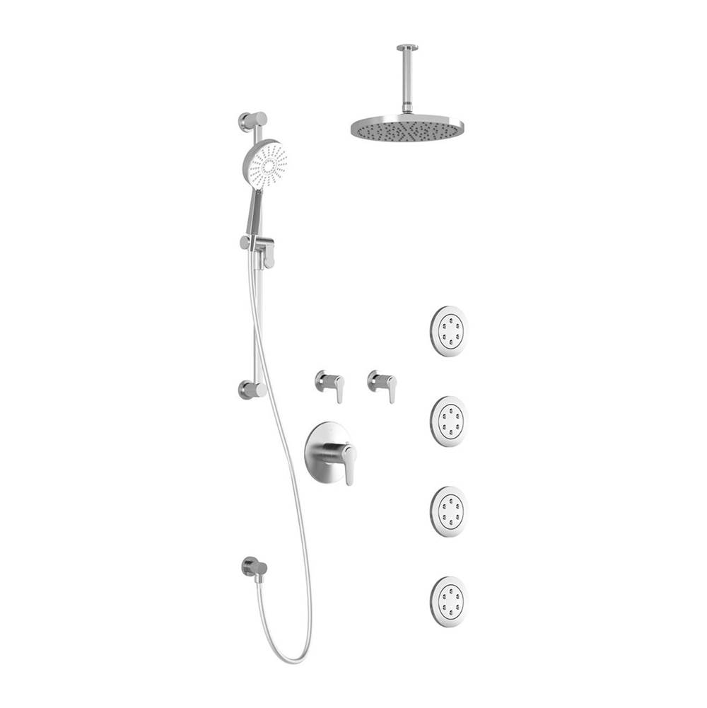 Bathworks ShowroomsKaliaKONTOUR™ T375 PLUS Thermostatic Shower System with Vertical Ceiling Arm Chrome