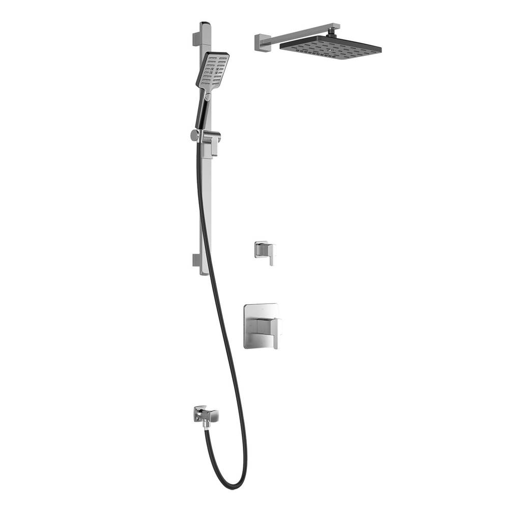 Bathworks ShowroomsKaliaGRAFIK™ T2 PREMIA AQUATONIK™ T/P Shower System with Wallarm Chrome/Black