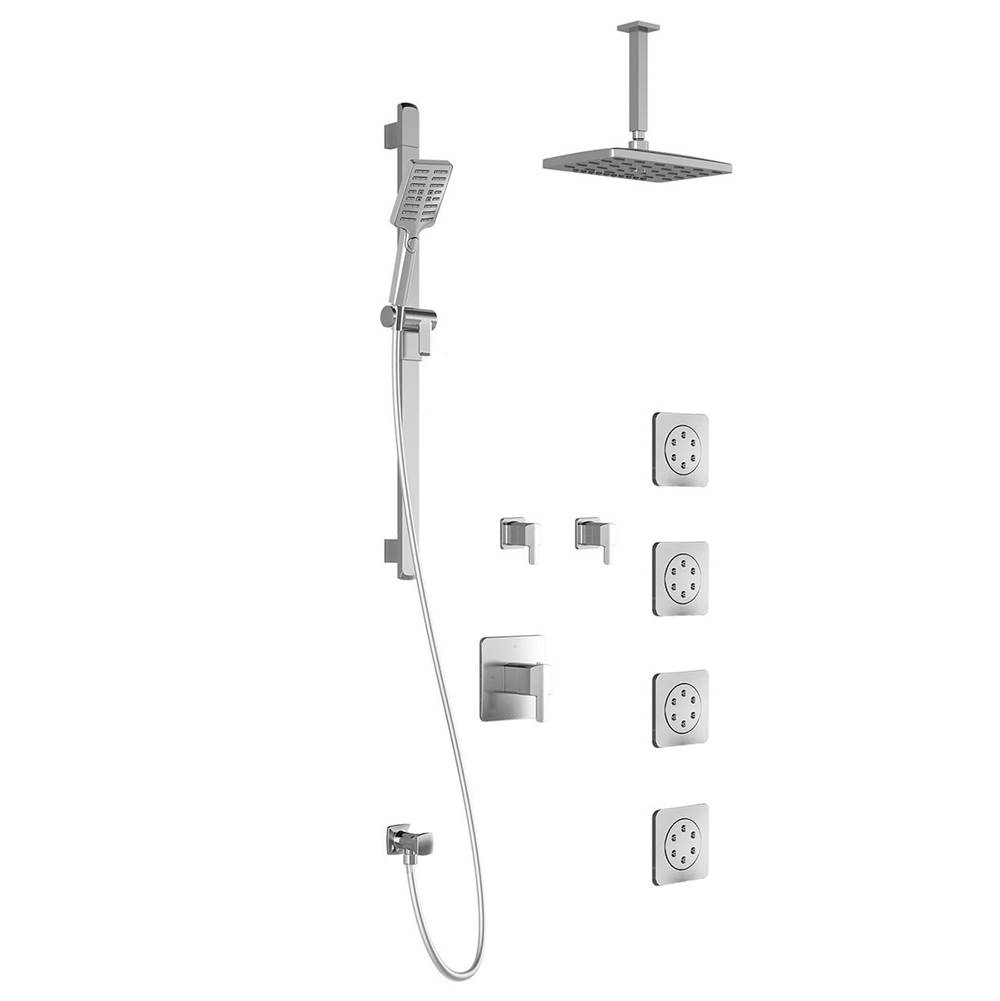 Bathworks ShowroomsKaliaGRAFIK™ T375 PREMIA Thermostatic Shower System with Vertical Ceiling Arm Chrome