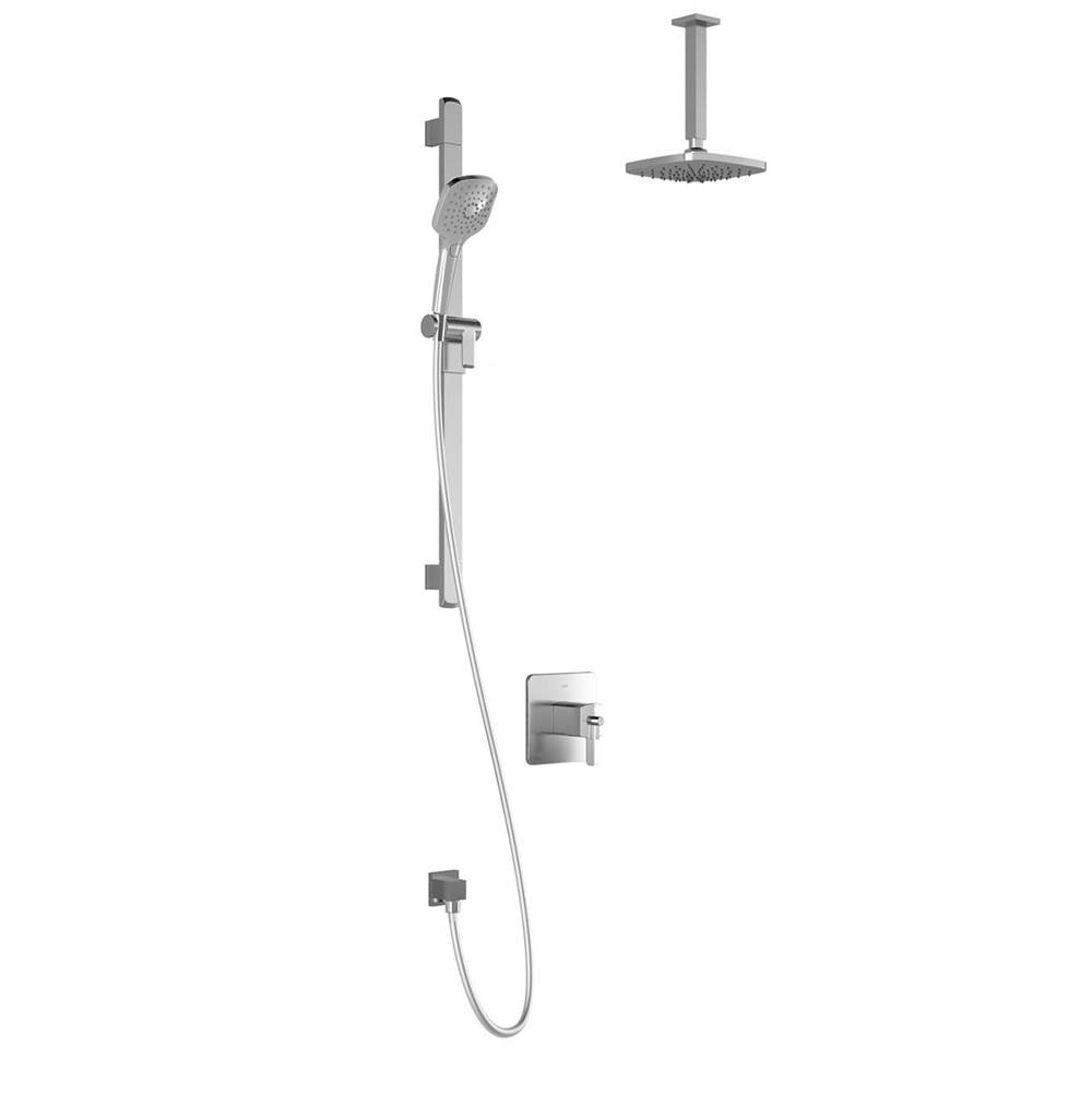 Bathworks ShowroomsKaliaGRAFIK™ TCD1 (Valve Not Included) AQUATONIK™ T/P Coaxial Shower System with Vertical Ceiling Arm Chrome