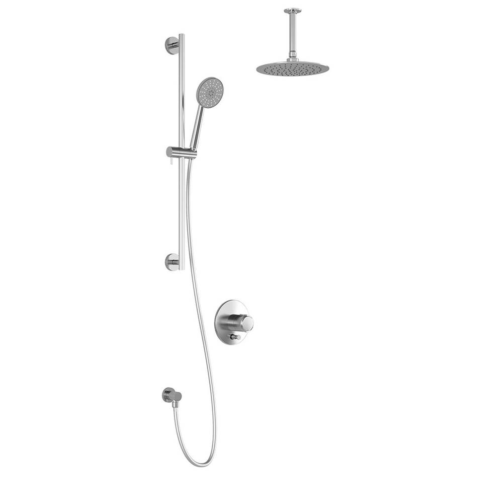 Bathworks ShowroomsKaliaCITE™ PB4 Pressure Balance Shower System Vertical Ceiling Arm Chrome
