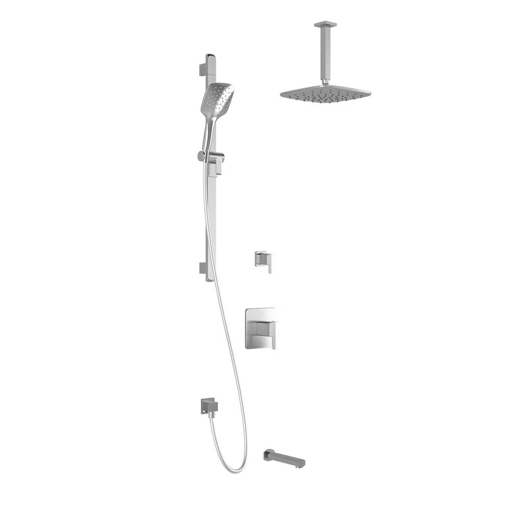 Bathworks ShowroomsKaliaGRAFIK™ TD3 PLUS AQUATONIK™ T/P Shower System Vertical Ceiling Arm Chrome