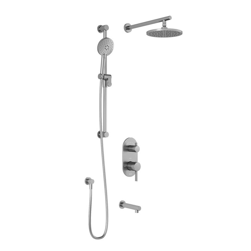 Bathworks ShowroomsKaliaRoundOne™ TD3 (Valve Not Included) AQUATONIK™ T/P with Diverter Shower System with Wallarm Chrome