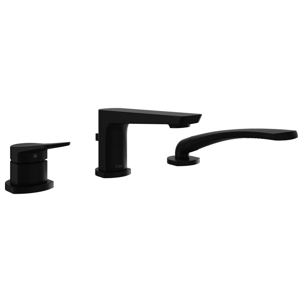 Bathworks ShowroomsKaliaMOROKA™ 3-Piece Deckmount Tub Filler with Handshower - Cartridge Included With Rough-in - Matte Black