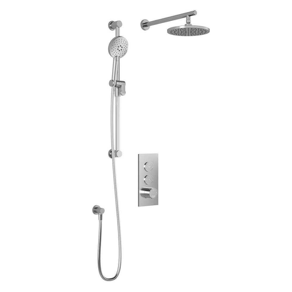 Bathworks ShowroomsKaliaRoundOne™ #30;TB2 (Valve Not Included) AQUATONIK™ T/P Push-Button Shower System with Wallarm Chrome