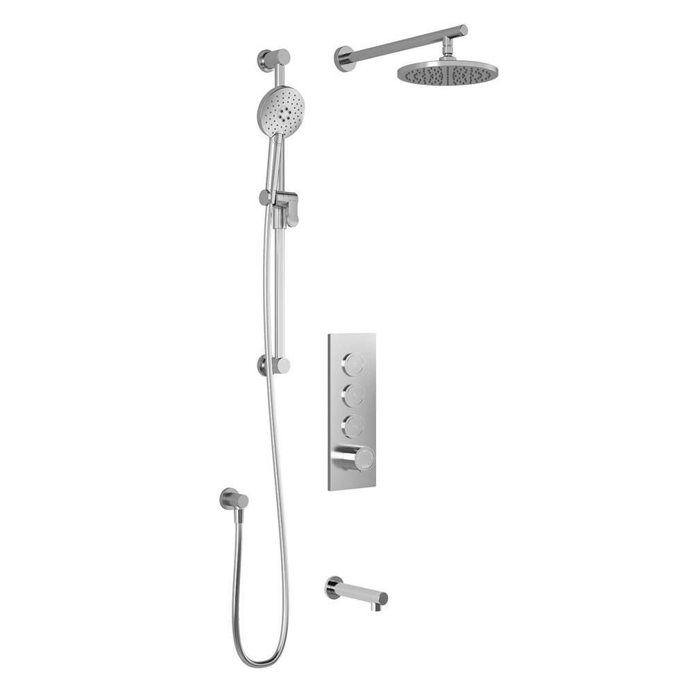 Bathworks ShowroomsKaliaRoundOne™ #30;TB3 AQUATONIK™ T/P Push-Button Shower System with Wallarm Chrome