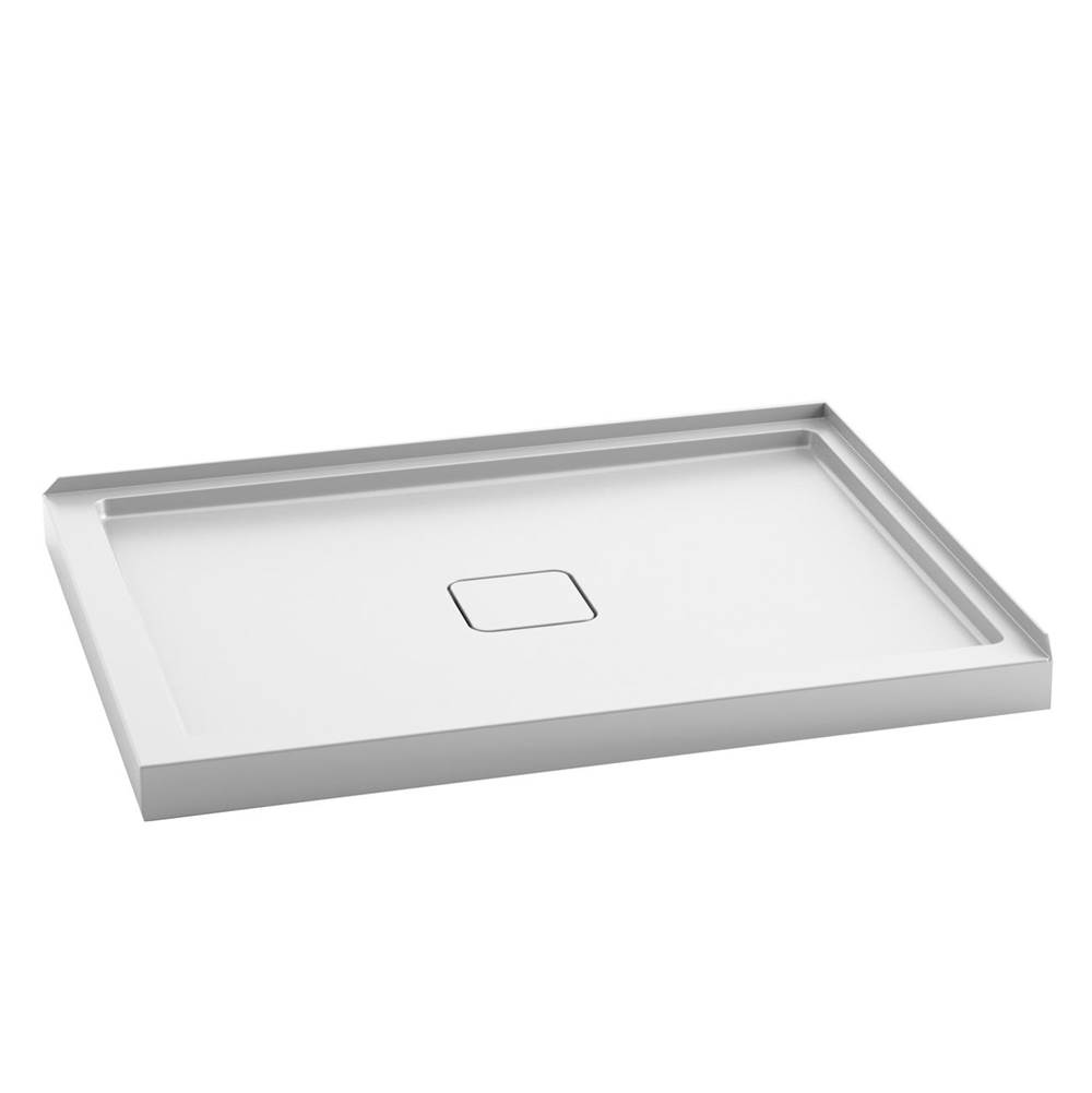 Bathworks ShowroomsKaliaKOVER™ 48x36 Rectangular Acrylic Shower Base 48x36 with Central Drain and Right Integrated Tiling Flange on 2 Sides