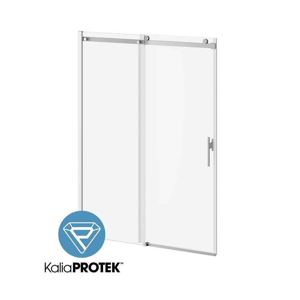 Bathworks ShowroomsKaliaKONCEPT EVO with KaliaProtek™ 60''x77'' Sliding Shower Door Duraclean Glass with Film for Alcove Installation (Right opening) Chrome