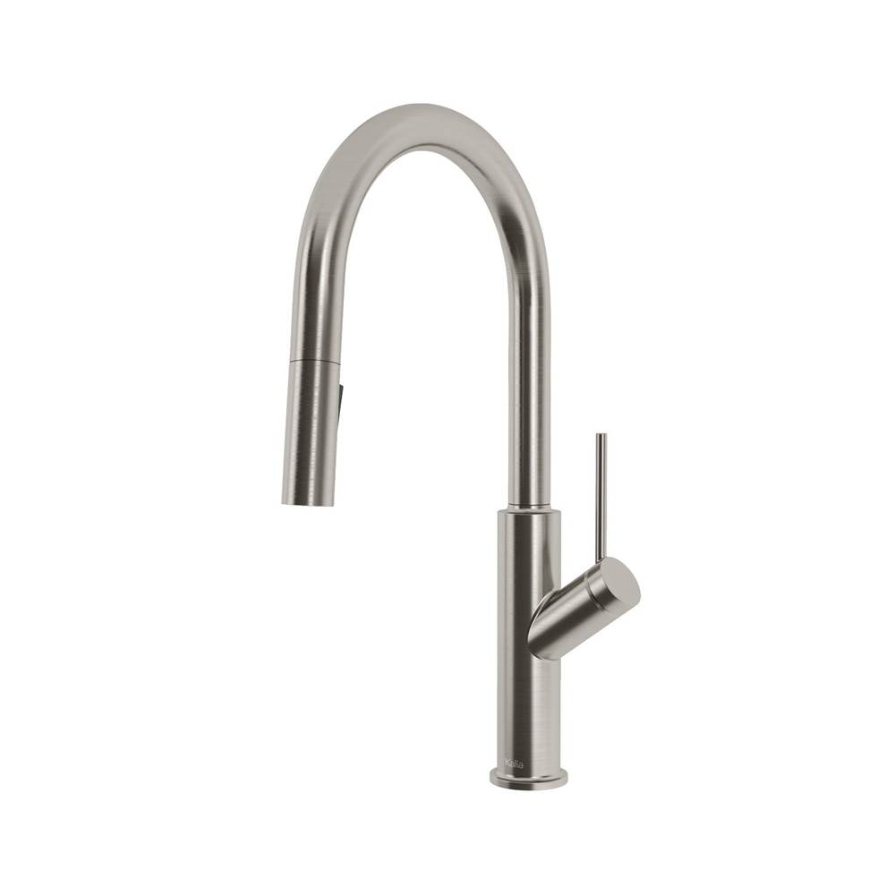 Bathworks ShowroomsKaliaKARISMATIK Single Handle Kitchen Faucet Pull-Down Dual Spray Stainless Steel PVD