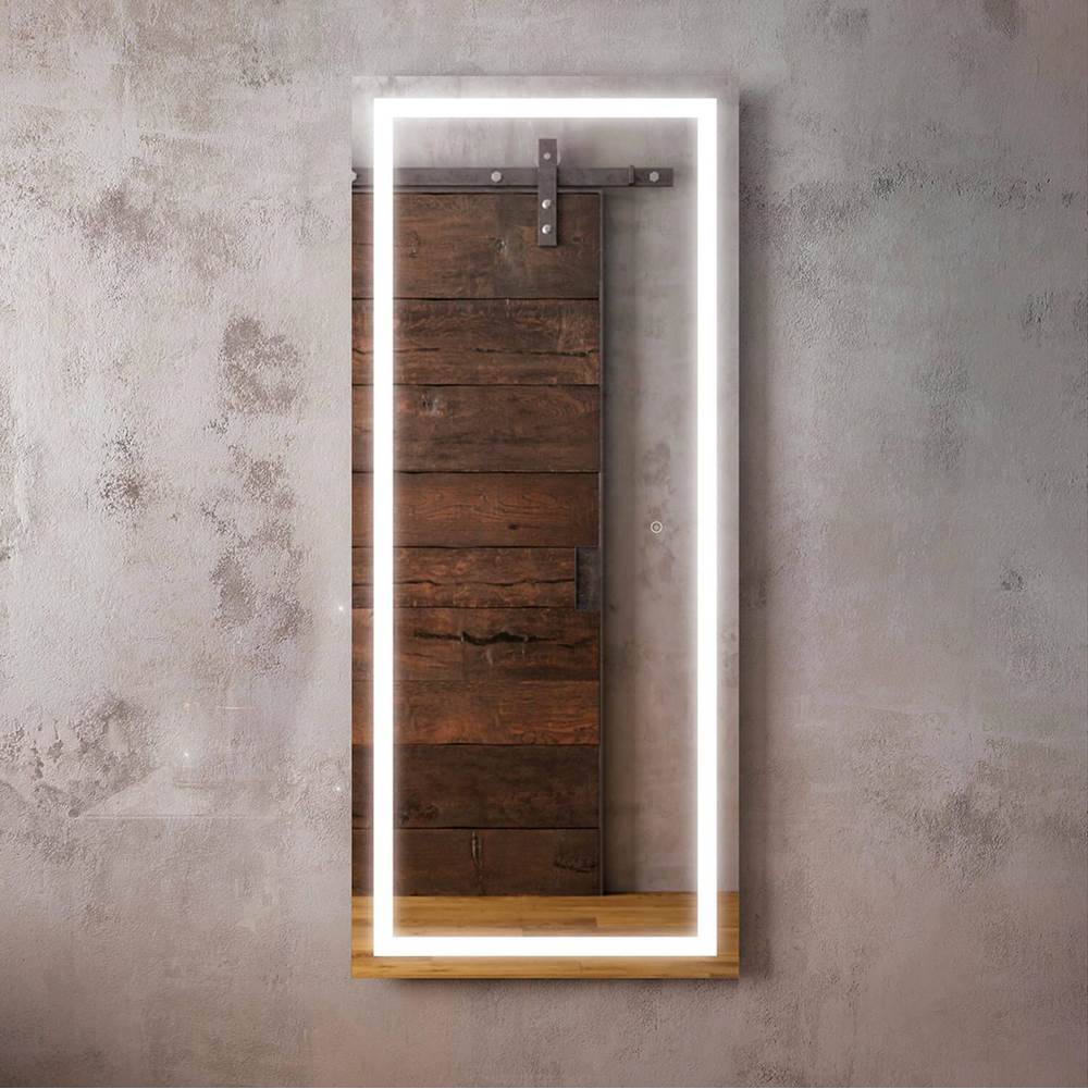 Bathworks ShowroomsKaliaEFFECT Walk-In Rect. LED Lighting Mirror 24 x 56 With Frosted Strip Inside and 2-Tones Touch Switch