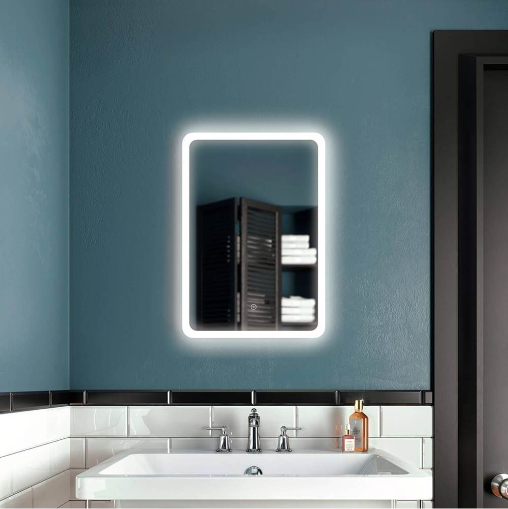Bathworks ShowroomsKaliaPROFILA Rect. LED Lighting Mirror 18 x 26 With Frosted Strip Edge and 2-Tones Touch Switch