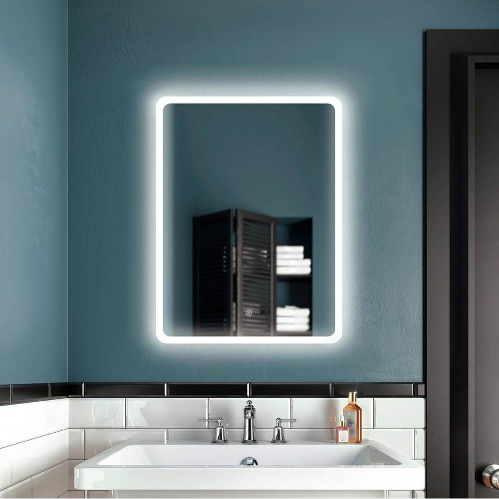 Bathworks ShowroomsKaliaPROFILA Rect. LED Lighting Mirror 24 x 32 With Frosted Strip Edge and 2-Tones Touch Switch