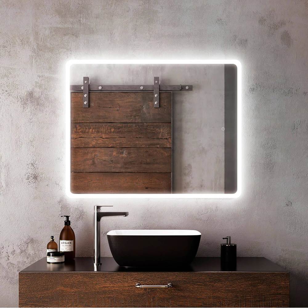 Bathworks ShowroomsKaliaPROFILA Rect. LED Lighting Mirror 30 x 38 With Frosted Strip Edge and 2-Tones Touch Switch