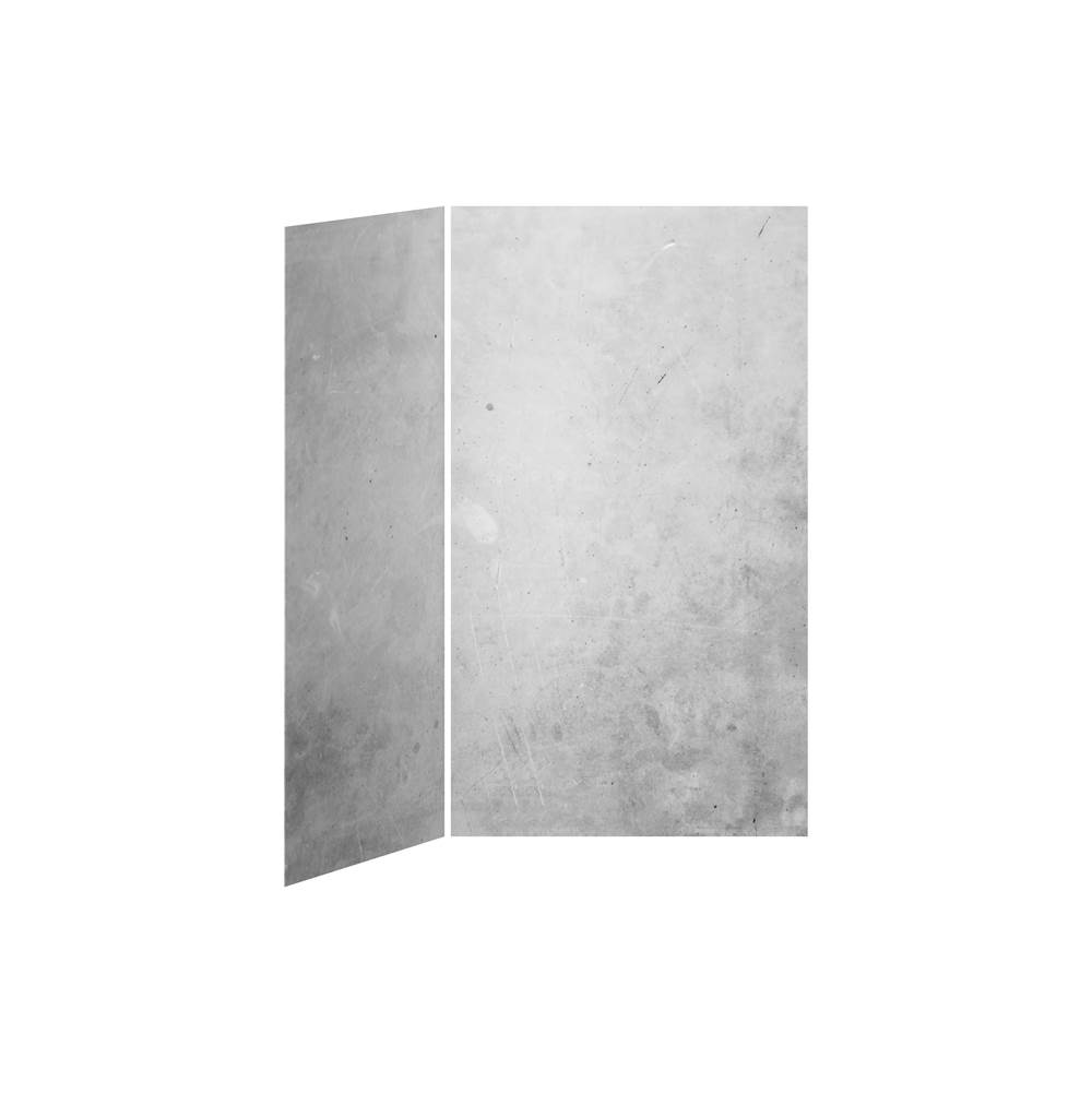 Bathworks ShowroomsKalia48x36 Concrete - 48x36 2-Panel Shower Wall Kit for Corner Installation - Concrete Gloss