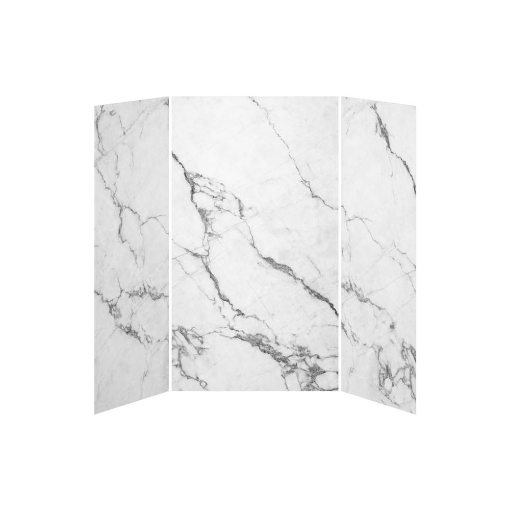 Bathworks ShowroomsKalia36x48x36 Minerals - 48x36 3-Panel Shower Wall Kit for Alcove Installation - Minerals Gloss