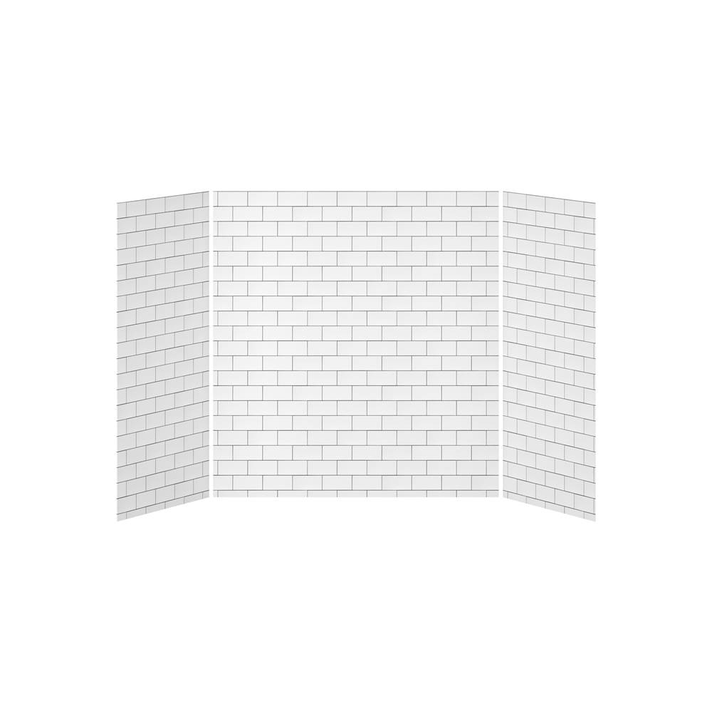 Kalia 32x60x32 Tiles - 60x32 3-Panel Bath Shower Wall Kit - Tiles Gloss