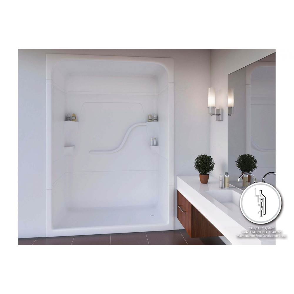 Bathworks ShowroomsMirolin CanadaWhite Madison 5 Multi Shower Stall With Seat