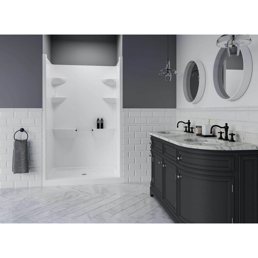 Mirolin Canada White Melrose 4 Shower Stall With Seat