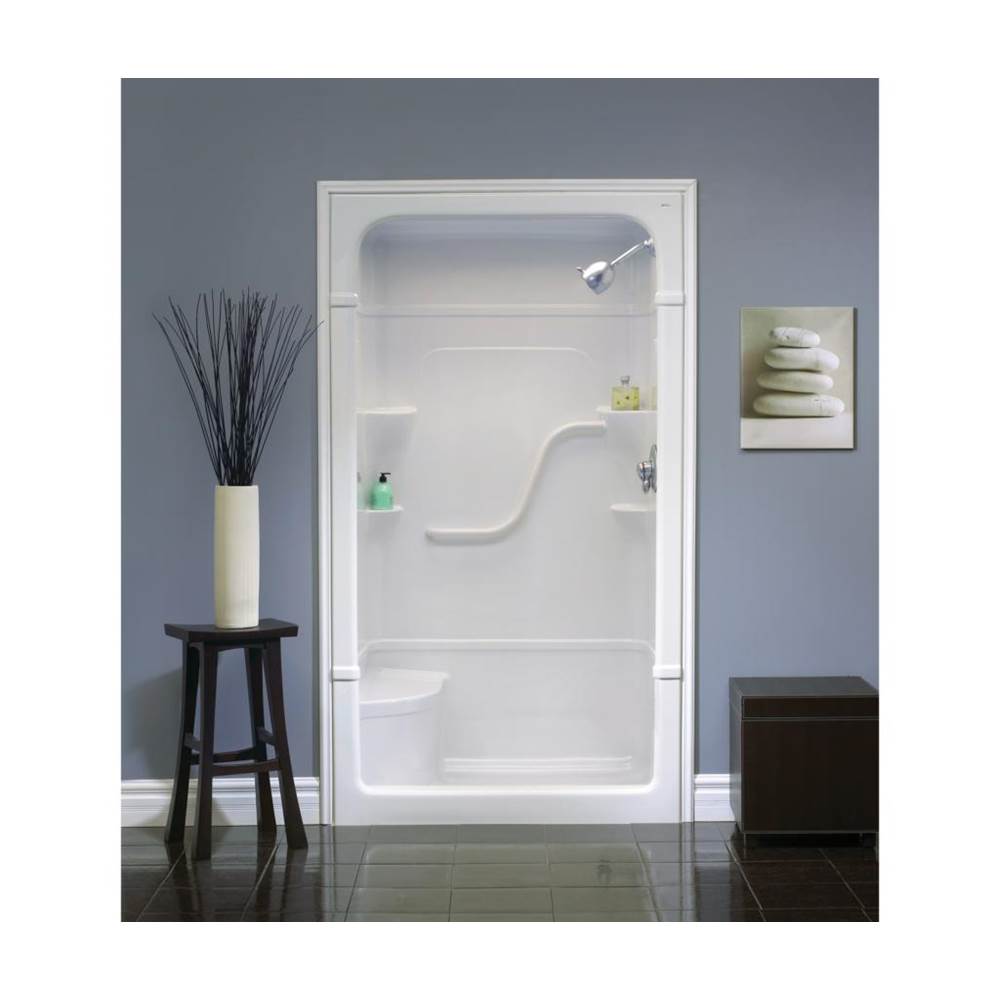 Bathworks ShowroomsMirolin CanadaWhite Madison 4 Multi Shower Stall With Seat