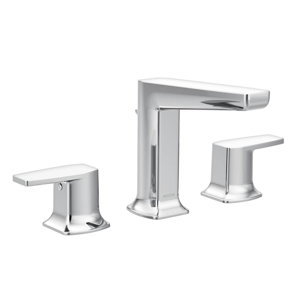 Moen Canada Via 8 in. Widespread 2-Handle Low-Arc Bathroom Faucet Trim Kit in Chrome (Valve Not Included)