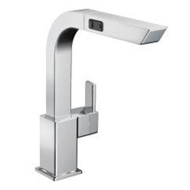 Bathworks ShowroomsMoen Canada90 Degree Chrome One-Handle High Arc Pullout Kitchen Faucet