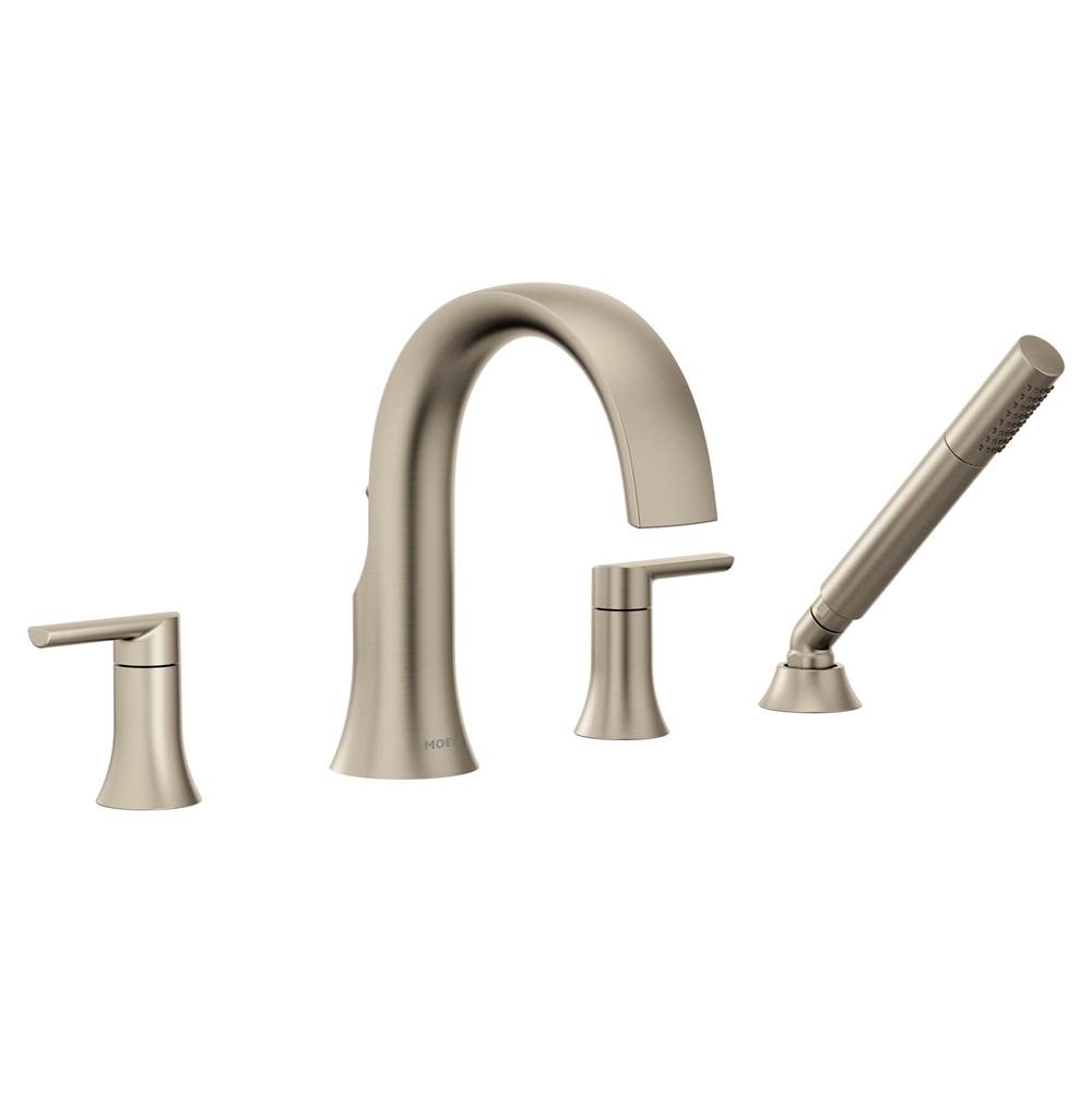 Moen Canada Doux Brushed Nickel Two-Handle High Arc Roman Tub Faucet