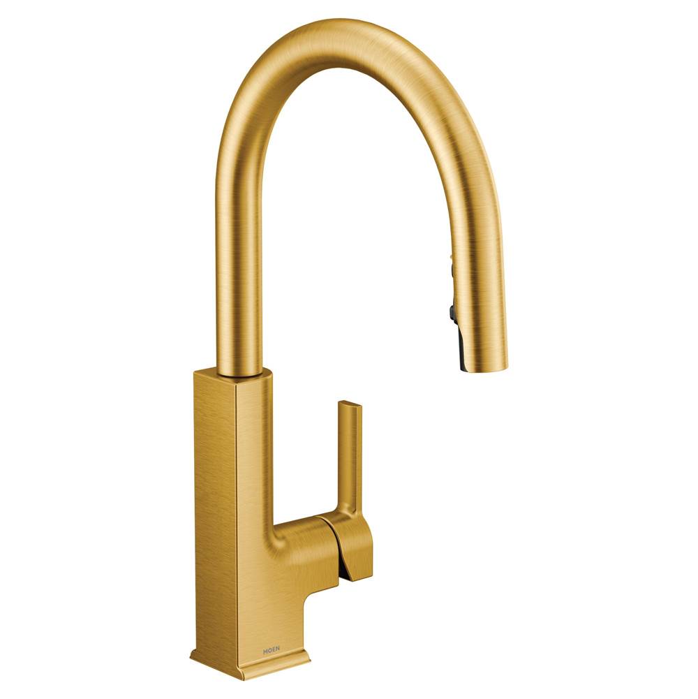 Moen Canada Sto Brushed Gold One-Handle High Arc Pulldown Kitchen Faucet