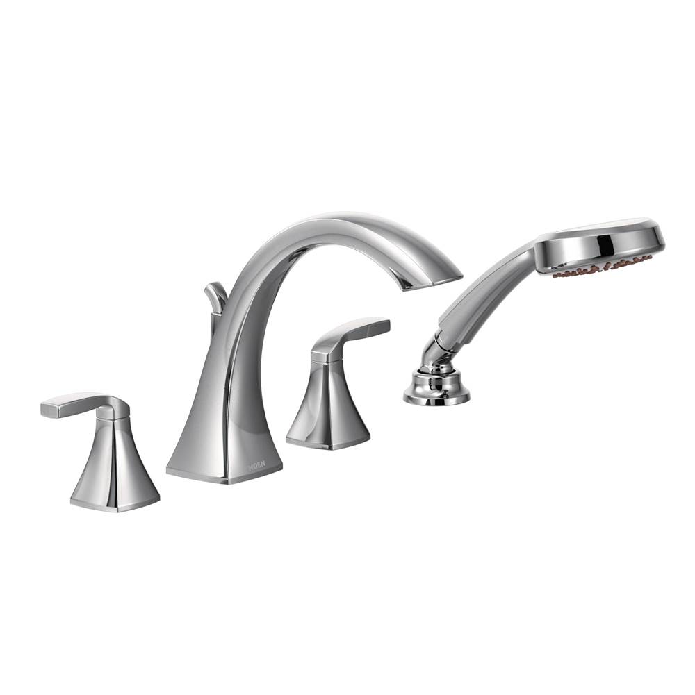 Bathworks ShowroomsMoen CanadaVoss Chrome Two-Handle High Arc Roman Tub Faucet Includes Hand Shower