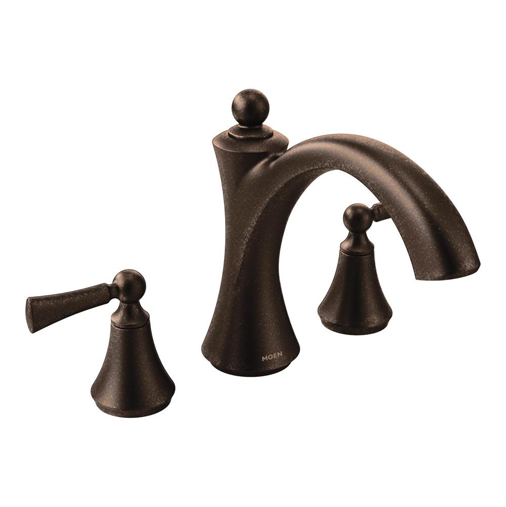 Bathworks ShowroomsMoen CanadaWynford Oil Rubbed Bronze Two-Handle Non Diverter Roman Tub Faucet
