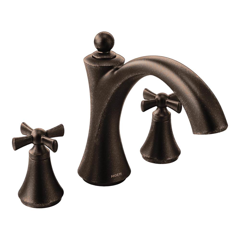 Bathworks ShowroomsMoen CanadaWynford Oil Rubbed Bronze Two-Handle Non Diverter Roman Tub Faucet