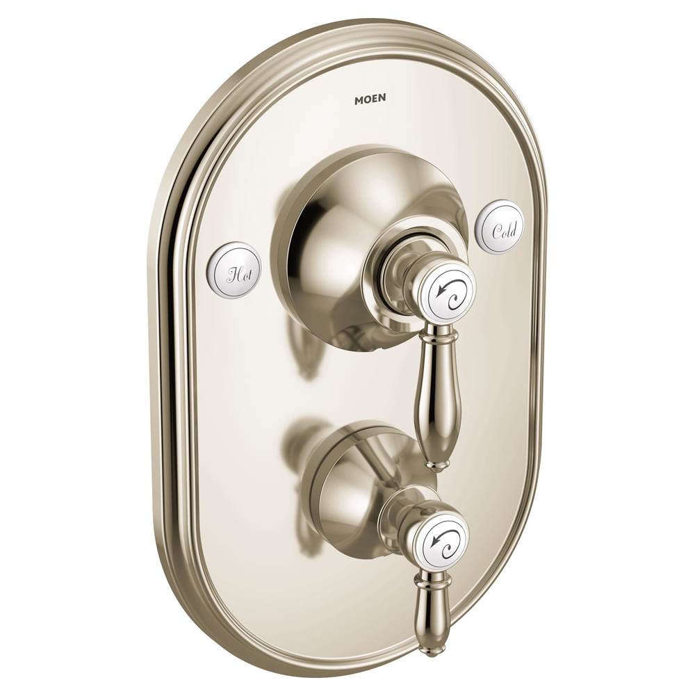 Bathworks ShowroomsMoen CanadaWeymouth Polished Nickel Posi-Temp With Diverter Tub/Shower Valve Only