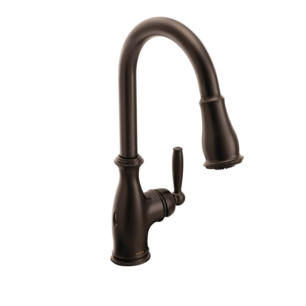 Bathworks ShowroomsMoen CanadaBrantford Oil Rubbed Bronze One-Handle High Arc Pulldown Kitchen Faucet