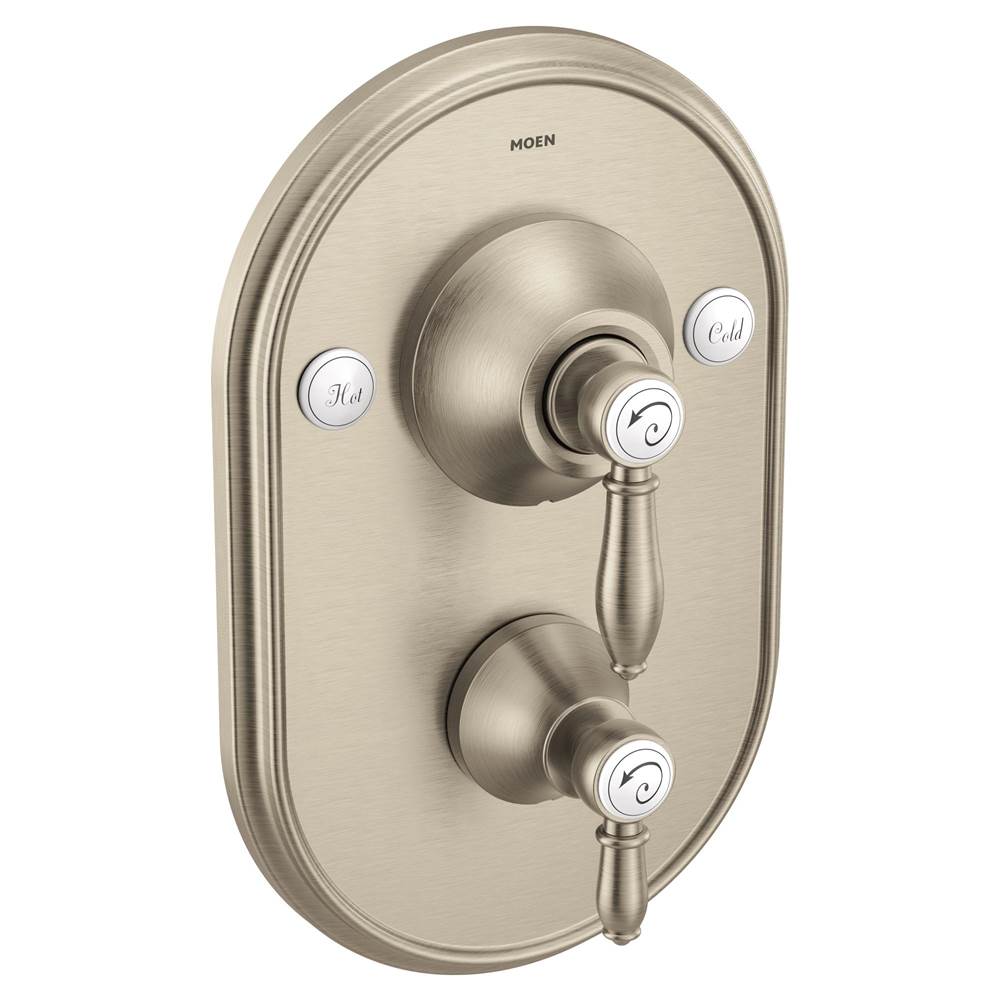 Bathworks ShowroomsMoen CanadaWeymouth Brushed Nickel Posi-Temp With Diverter Tub/Shower Valve Only