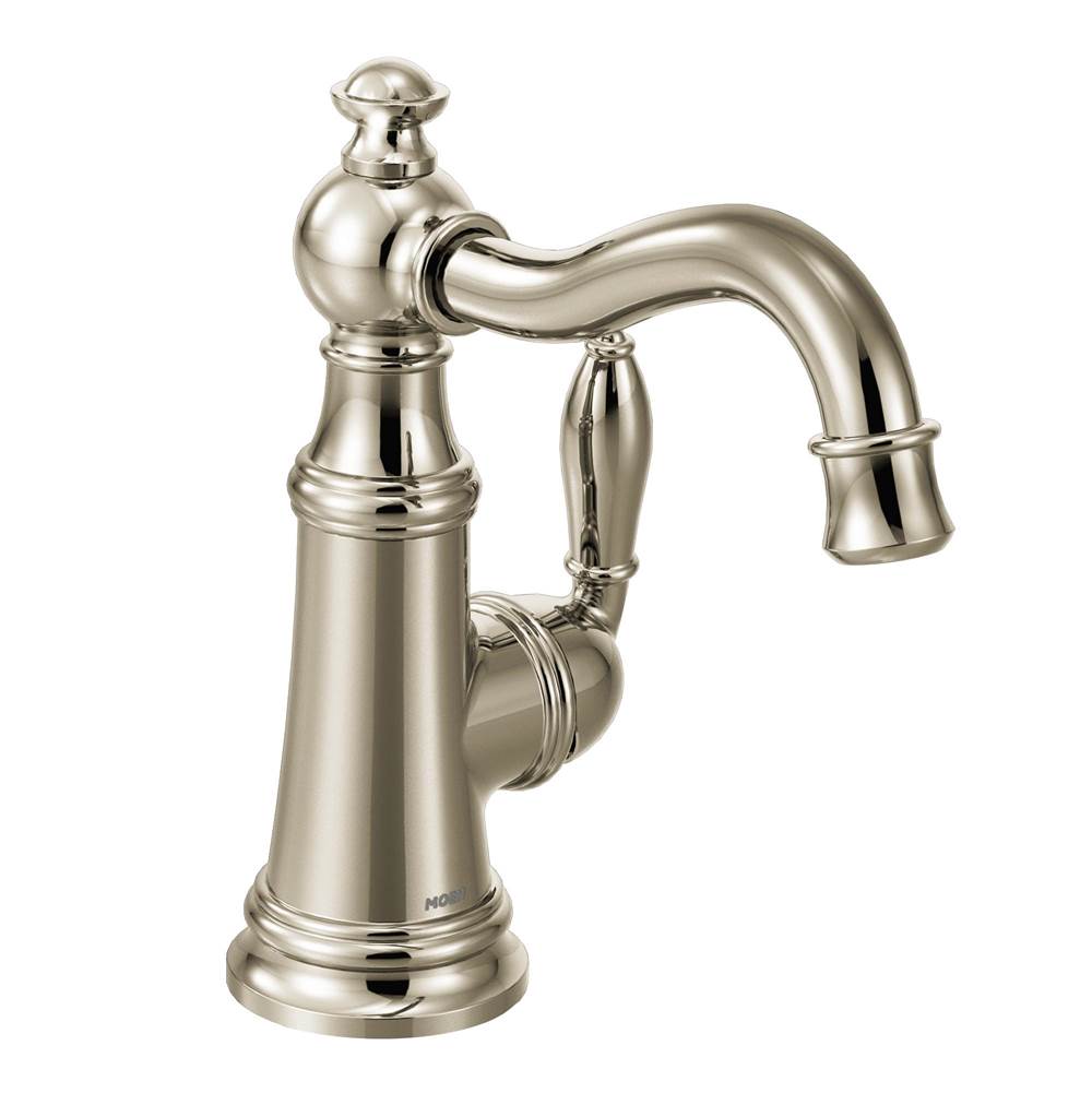 Bathworks ShowroomsMoen CanadaWeymouth Polished Nickel One-Handle High Arc Bar Faucet