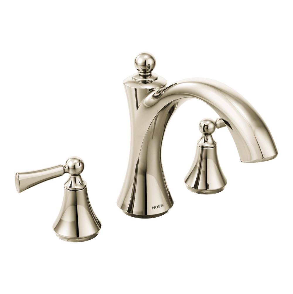 Bathworks ShowroomsMoen CanadaWynford Polished Nickel Two-Handle Non Diverter Roman Tub Faucet