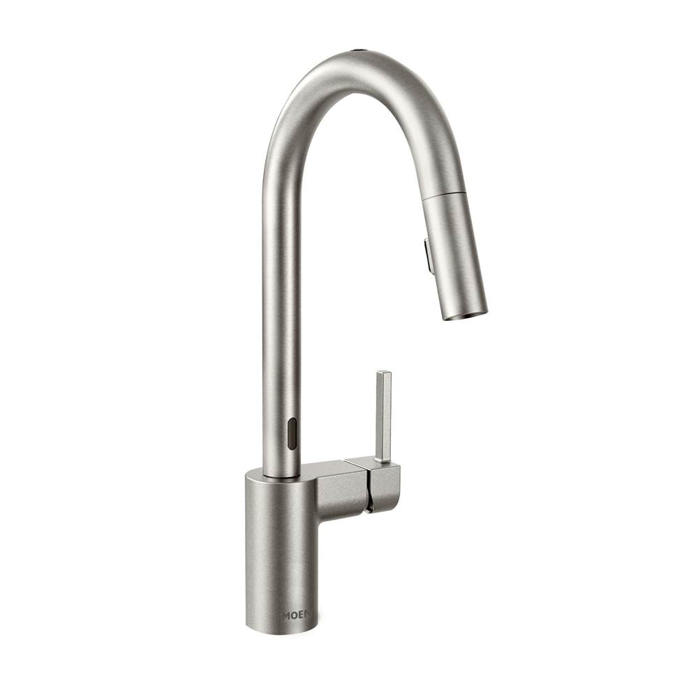 Bathworks ShowroomsMoen CanadaAlign Spot Resist Stainless One-Handle High Arc Pulldown Kitchen Faucet