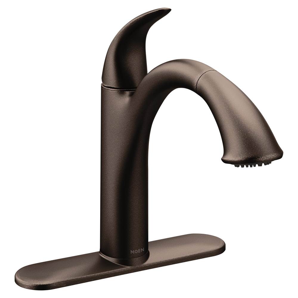 Bathworks ShowroomsMoen CanadaCamerist Oil Rubbed Bronze One-Handle Low Arc Pullout Kitchen Faucet
