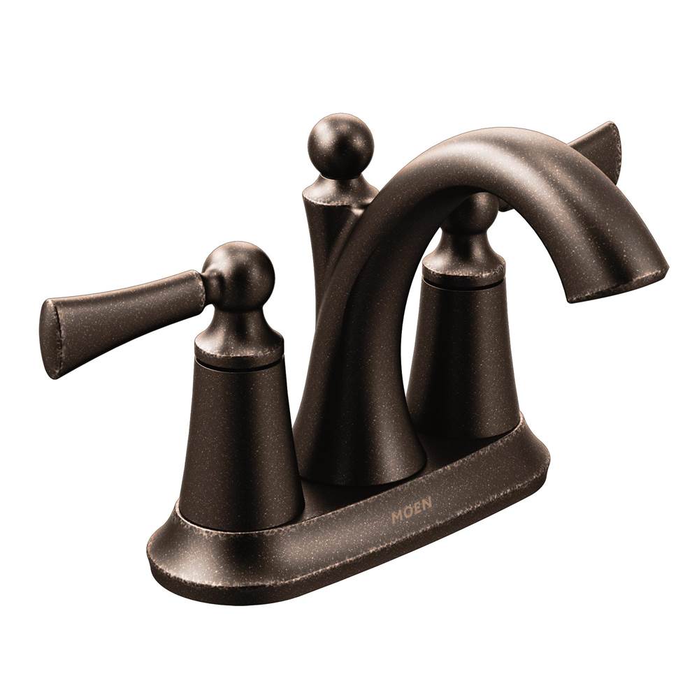 Bathworks ShowroomsMoen CanadaWynford Oil Rubbed Bronze Two-Handle High Arc Bathroom Faucet