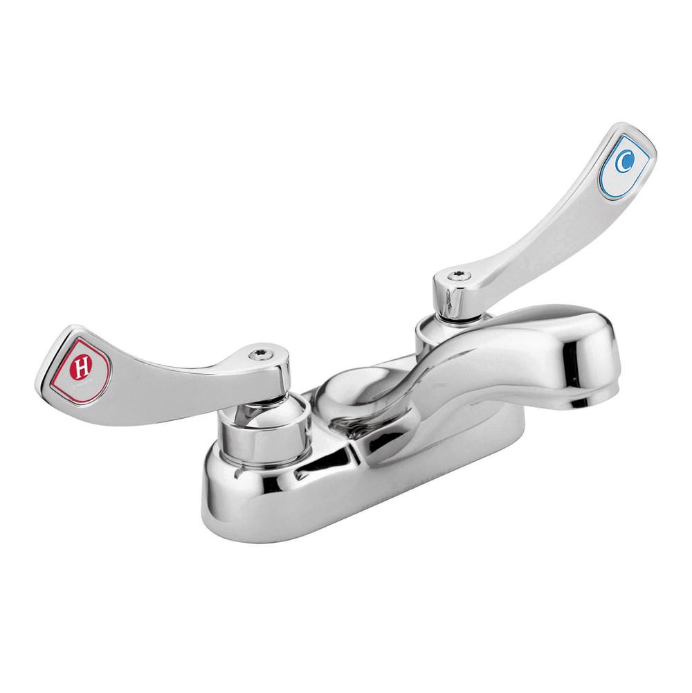 Bathworks ShowroomsMoen CanadaCommercial 4 in. Centerset 2-Handle 0.35 GPM Vandal-Resistant Bathroom Faucet with Wristblade Handles in Chrome