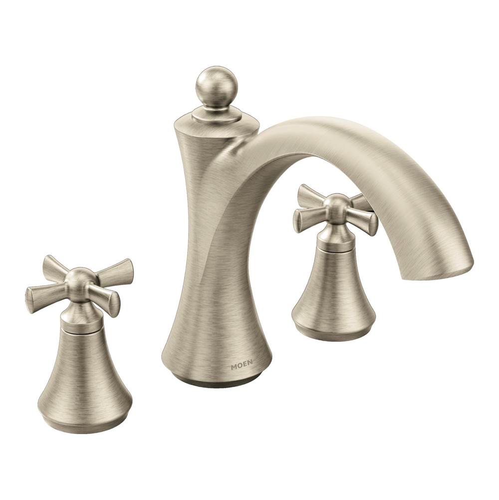 Bathworks ShowroomsMoen CanadaWynford Brushed Nickel Two-Handle Non Diverter Roman Tub Faucet