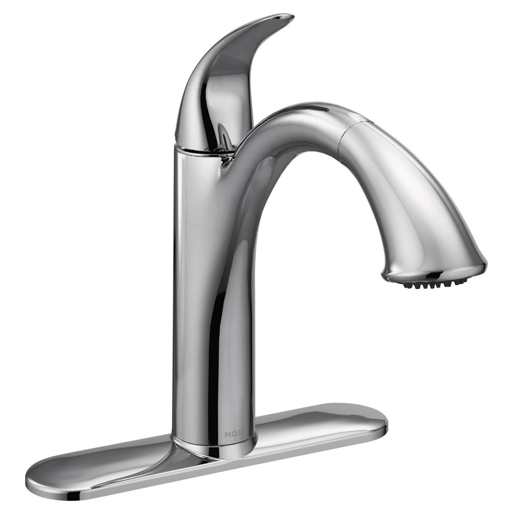Moen Canada Camerist Chrome One-Handle Low Arc Pullout Kitchen Faucet